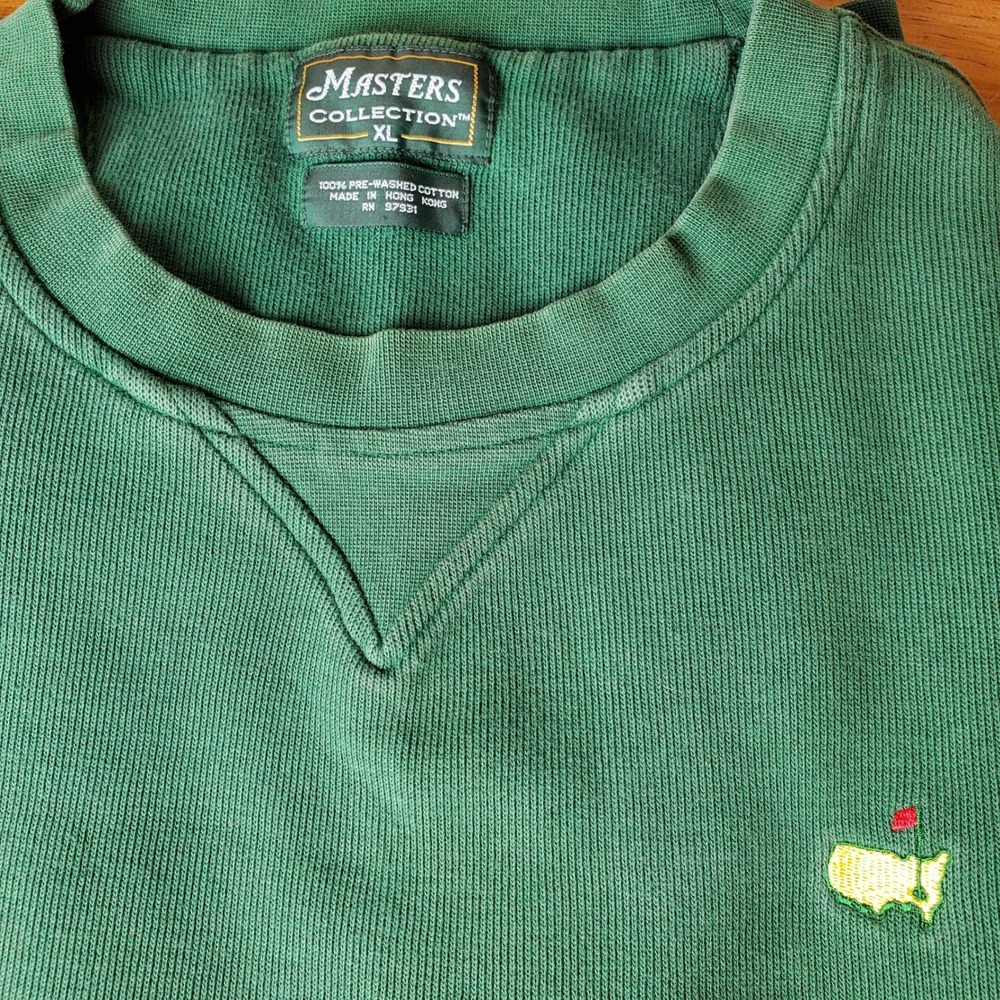 Vintage Masters Collection Golf Tournament Green Crewneck Sweatshirt XL Augusta